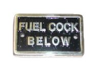 Fuel label brass