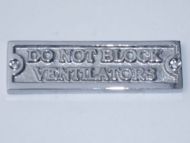 Chrome ventilator label
